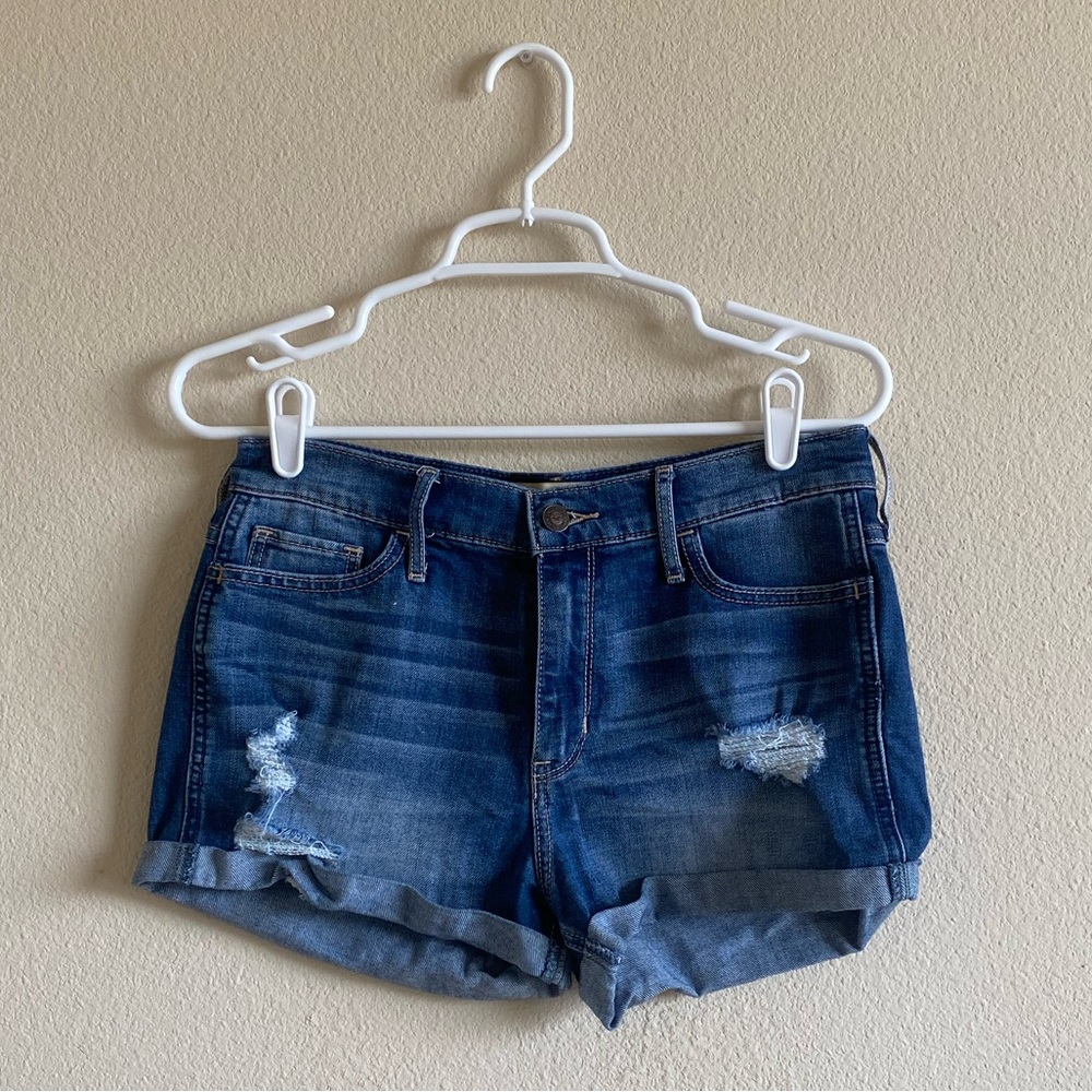 HOLLISTER distressed denim shorts